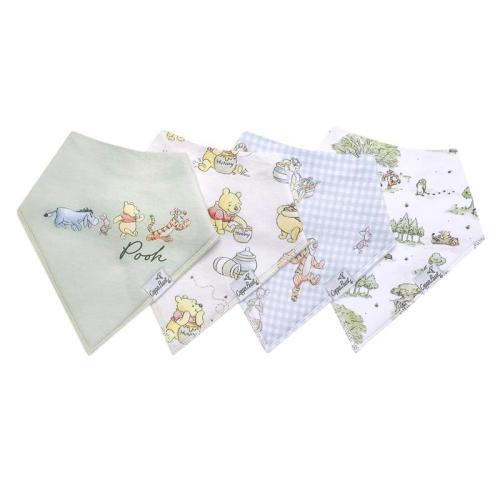 Copper Pearl - 4Pk Baby Bandana Drool Bibs Set Hundred Acre Wood