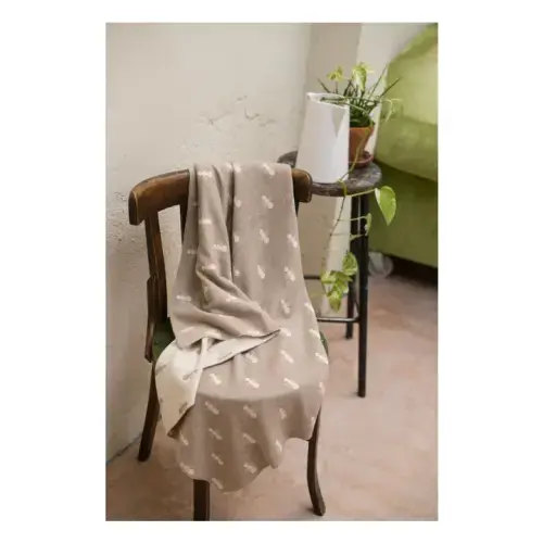 Hormigas Organic Cotton Blanket | Beige