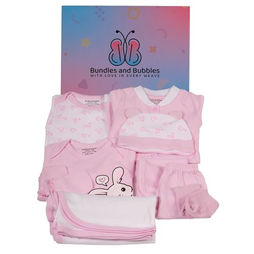 Newborn Baby Girl Layette Gift Set – 10 Pieces