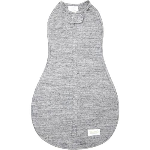 Woombie Original Baby Swaddling Blanket - Soothing, Cotton Baby Swaddle - Wearable Baby Blanket, Twilight Heather Gray, 14-19 lbs