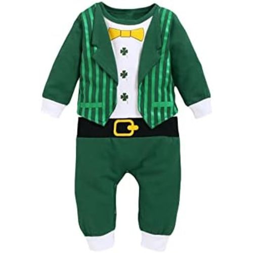 Baby Boys St Patricks Day Outfit Newborn Shamrock Romper