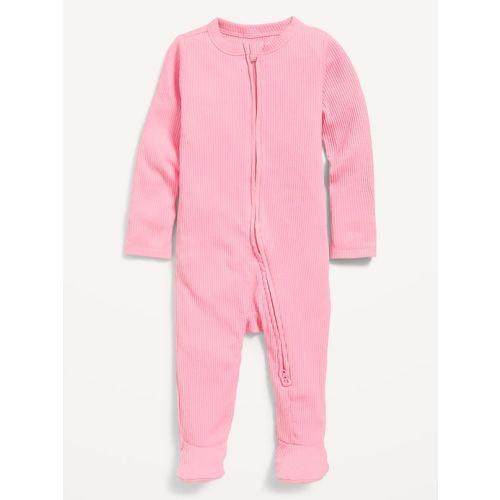 Ribbed 2-Way-Zip Sleep & Play Footed One-Piece for Baby