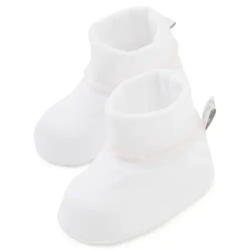 White/Pink Kissy Basics Booties