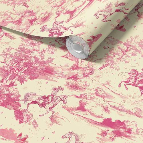 Cosmic Cowgirl Wallpaper - Whimsical Pink Unicorn & Horse Wall Decor For Girls Bedroom, Kids Room And Baby Nursery - Peel And Stick