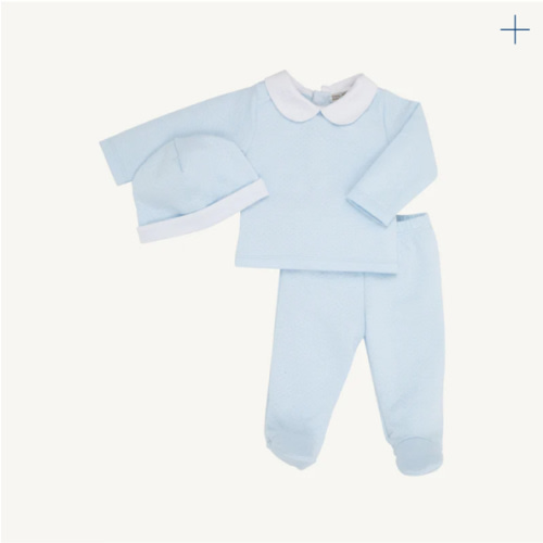 Hart's Hold Me Set (Pima Jacquard) - Buckhead Blue with Worth Avenue W