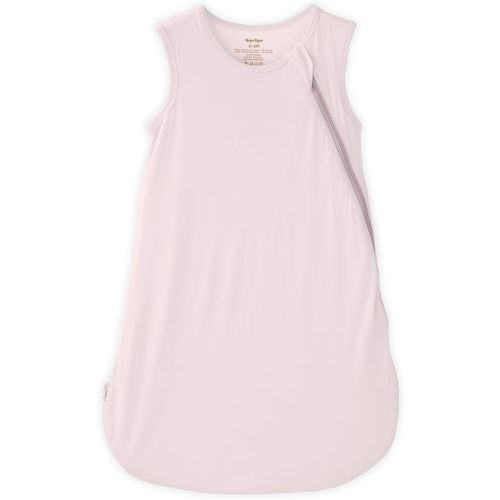 Unisex Baby Bamboo Rayon Sleep Sack - 1.0 TOG Organic Sleeveless Wearable Swaddle Blanket for Boy & Girl (Pink, 0-6 Months)