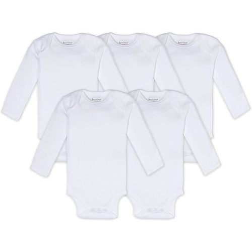 Burt's Bees Baby Unisex Baby Bodysuits, 5-pack Short & Long Sleeve One-pieces, 100% Organic Cotton Bodysuit