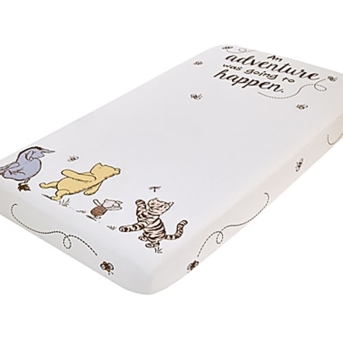 Disney® Winnie the Pooh Hunny Fun Photo Op Fitted Crib Sheet in  - White