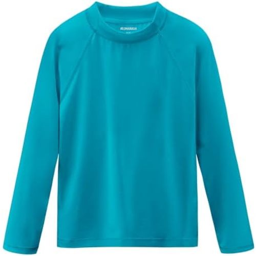 Boys Rash Guard Swim Shirts Long Sleeve UPF 50+ Swimwear Youth Kids Sun Protection SPF Water Surfing Shirts Quick Dry