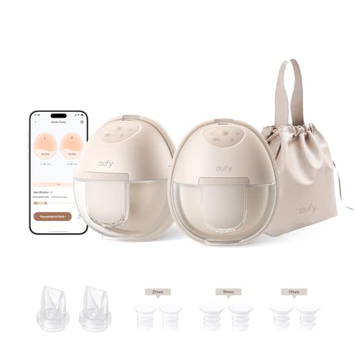 eufy Wearable Breast Pump S1(T8D02), Electric Hands-Free Breast Pump, Hospital-Grade Suction, Leak-Proof and Ultra-Quiet, Upgraded