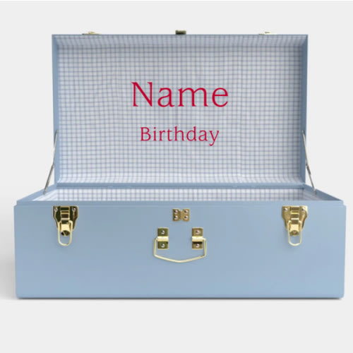 Grand Classic Trunk - Light Blue - Picnic in Blue/Embroidery