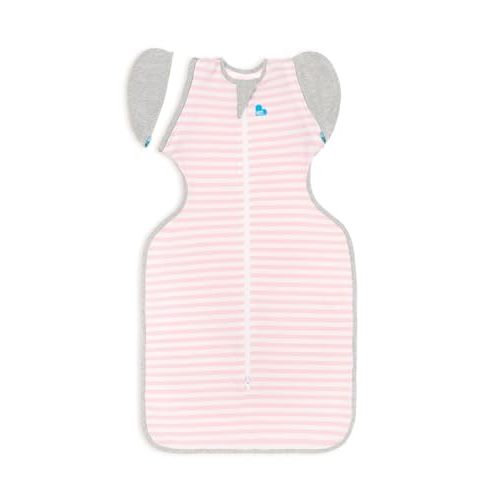 Love to Dream Swaddle Up Transition Bag, Medium (6-8.5kg), Ideal for 20-24°C, Patented Zip-Off Wings, Help Baby Transition from Being Swaddled to Arms-Free When Showing Signs of Rolling, Pink