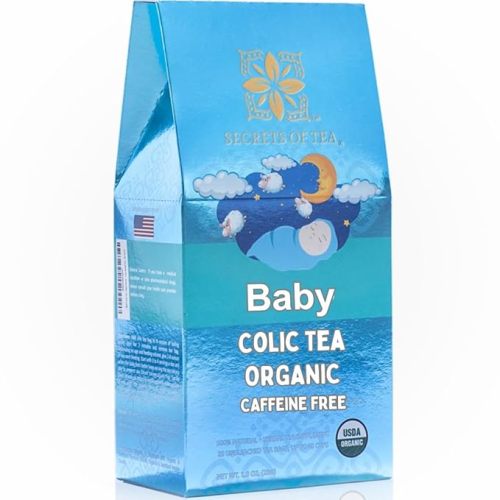 Secrets Of Tea Baby Colic Tea for Gas, Acid Reflux Relief, Tummy, and Sleep - Natural USDA Organic Caffeine-Free Herbal Calming Tea for Babies and Newborns - Up to 40 Servings - 20 Count(1 Pack)