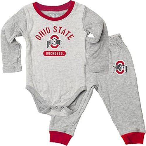 Wes and Willy Baby College Jie Jie Long Sleeve Bodysuit and Pant Set