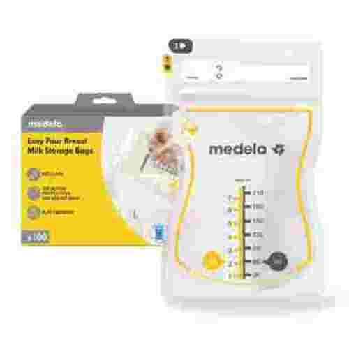 Medela Easy Pour Disposable Breast Milk Storage Bags, 7oz/210ml, 100ct