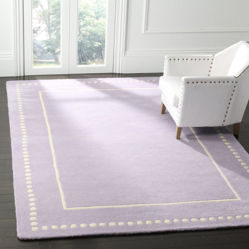 4'x6' (Purple) Cruz Hand Tufted Wool Solid Color Rug