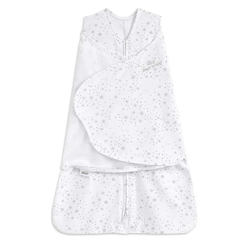 HALO 100% Cotton Sleepsack Swaddle, 3-Way Adjustable Wearable Blanket, TOG 1.5, Midnight Moons Grey, Small, 3-6 Months - Midnight Moons - Grey - Small (Pack of 1)