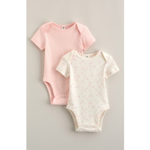 Assorted 2-Pack Cotton Blend Rib Bodysuits