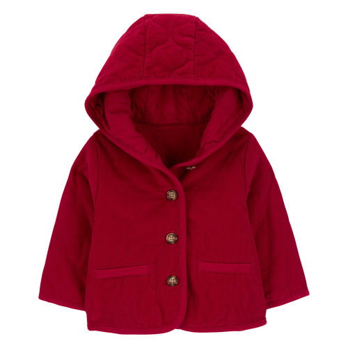 Baby Corduroy Hooded Quilted Jacket
