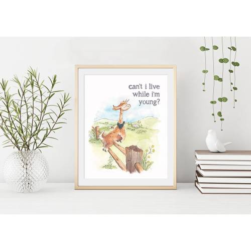 Phish Llama Print / Chalkdust Torture / Kids Wall Art / Music Baby / Phish Kids Decor