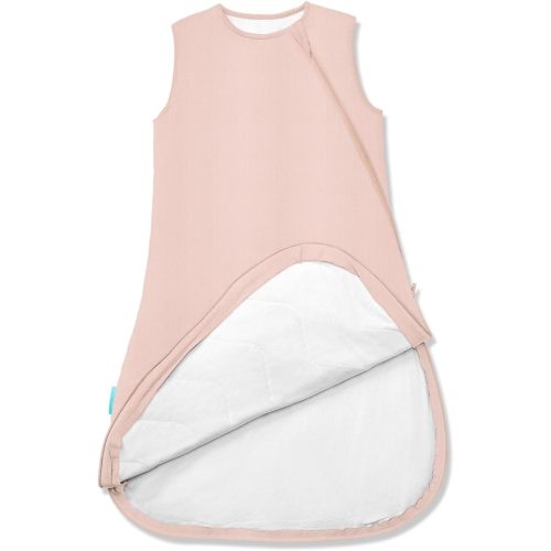 Supersoft Sleep Sack 1.0 TOG, Premium Bamboo Viscose Baby Sleeping Bag 2-Way Zipper Sleepsacks Baby Wearable Blanket - Blush - 0-3 Months