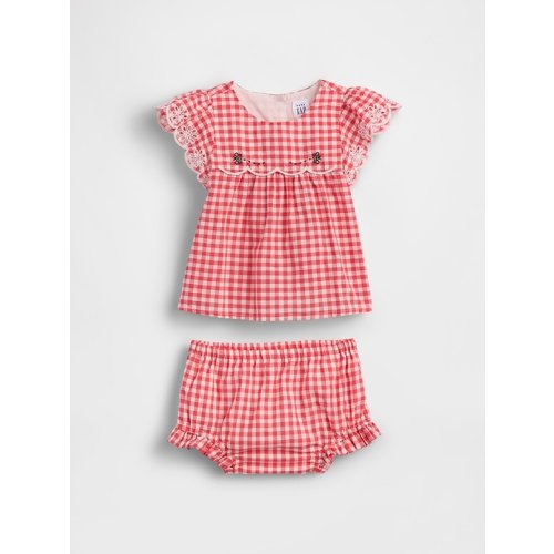 Baby Eyelet Gingham Outfit Set