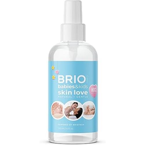 BRIOTECH Babies & Kids Skin Love Soothing Hypochlorous Acid Spray, Calm Redness & Bumps, Support Against Diaper Irritation, 4 fl oz