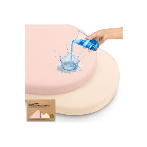 2-Pack Soothe [Protect+] Waterproof Bassinet Sheets