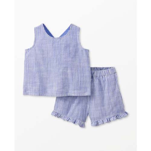 Baby Poplin Crossback Top & Shorts Set | Hanna Andersson
