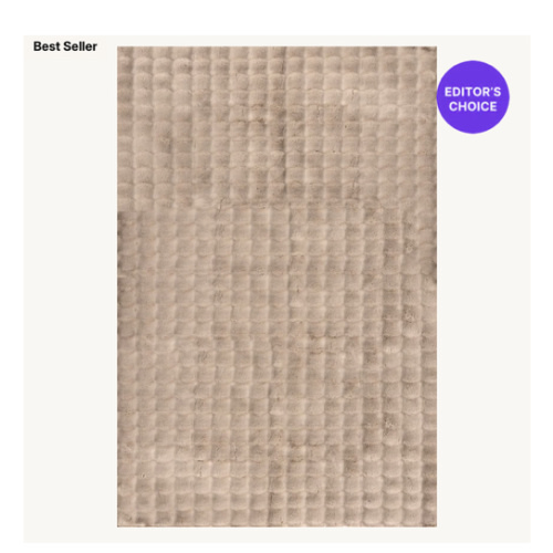 Ivana Checkered Plush Cloud Washable Rug | Taupe – Rugs USA