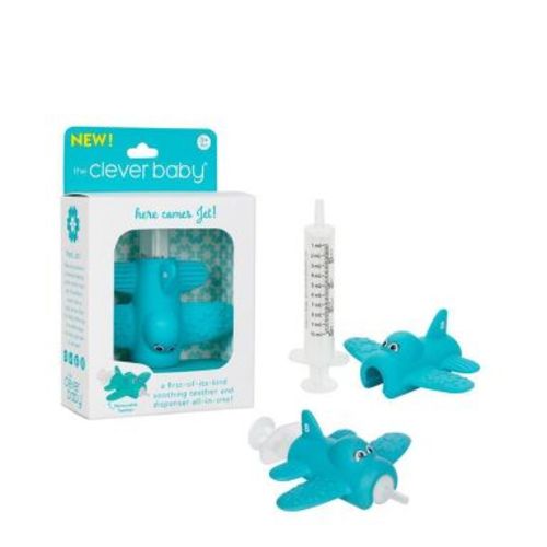 The Clever Baby Jet Medicine Dispenser and Teether - 2pc