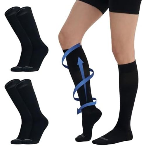 MONFOOT Compression Socks for Men & Women, 15-20 mmHg (3 Pairs) - Best Circulation socks for Nurses, Athletic, Travel
