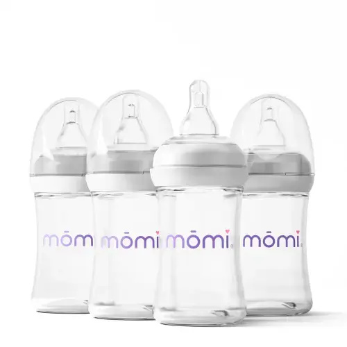 mōmi breast-like bottle sets, 4oz gray