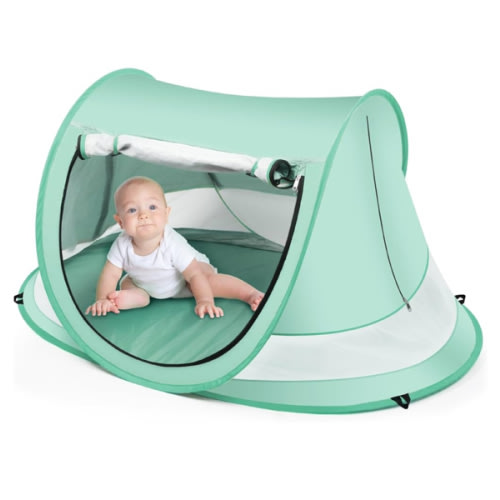 Baby Beach Tent,Large Pop Up Beach Tent Sun Shade for Beach,Portable Baby Travel Tent with Mosquito Net,Indoor Baby Play Tent,UPF 50+ UV Protection Sun Shelters for Infants