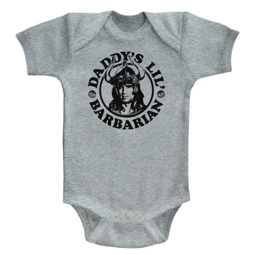 Conan Daddy's Barbarian Gray Heather Baby Onesie T-Shirt