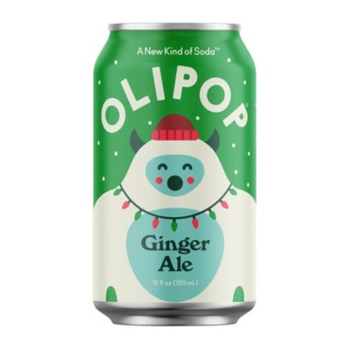 OLIPOP Ginger Ale Prebiotic Soda - 12 fl oz Can