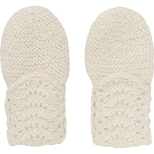 Baby Mittens In Soft Alpaca Wool, Off White - HutteliHut | Maisonette