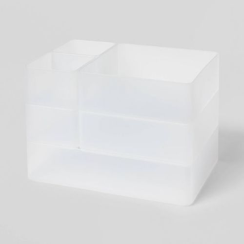 6pc Plastic Drawer Organizer Clear - Brightroom™: Desk & Office Organization Set, Clear Desk Drawer Organizers