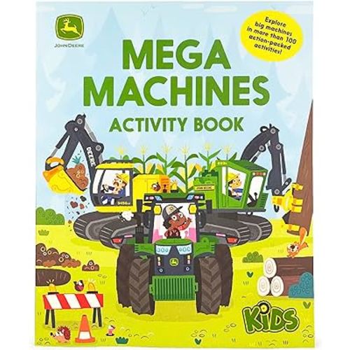 John Deere Kids: Mega Machines Tractor and Truck Puzzles, Mazes & Coloring Activity Book for Boys 4-8, More than 100 Activities