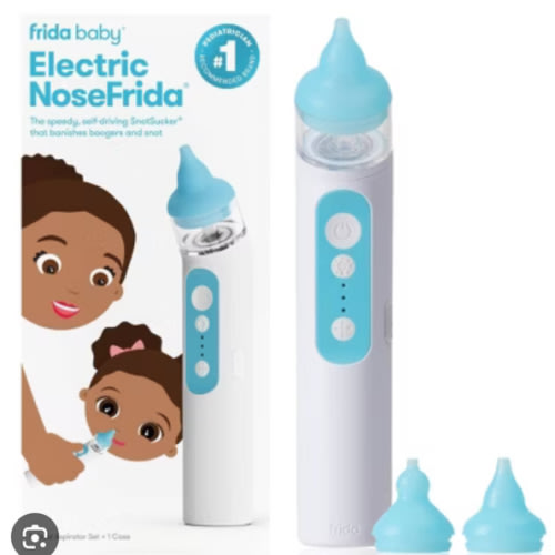 Amazon.com : Frida Baby Electric NoseFrida Nasal Aspirator for Baby, Nose Sucker for Baby & Toddler, Upgraded Nasal Aspirator for Congestion + Allergy Relief with 3 Suction Levels, 2 Silicone Tips, USB : Baby