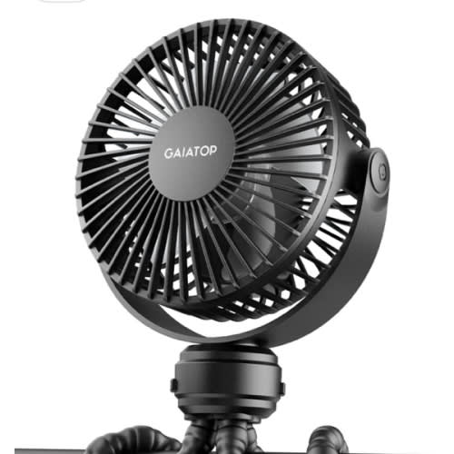 Gaiatop Mini Portable Stroller Fan, Battery Operated Small Clip on Fan, Detachable 3 Speed Rechargeable 360° Rotate Flexible Tripod Cooling Fan for Car Seat Crib Treadmill Travel Black : Amazon.com.au: Baby