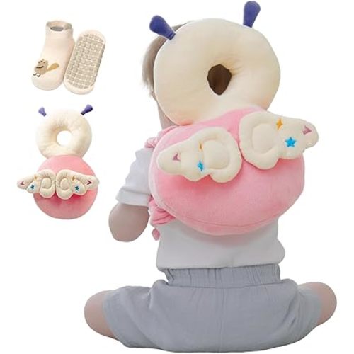 Baby Head Protector Backpack with Safety, Toddler Adjustable Head Protection for Baby Walking and Falling Crawling, 0.5-3 Years 6-36 Months, Elf