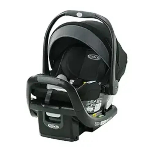 Graco SnugRide SnugFit DLX Infant Car Seat, Baby Car Seat Rear Facing with Anti Rebound Bar, Carseat with Adjustable Base and 5 Recline Positions, Spencer
