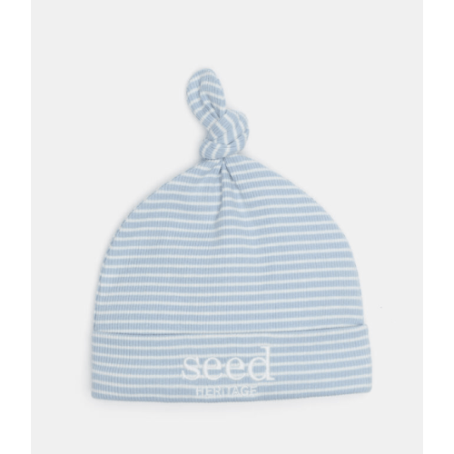 Core Rib Logo Hat | Blue Stripe | Seed Heritage