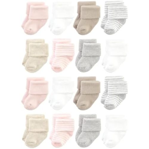 Hudson Baby Unisex Cotton Rich Baby Terry Socks 16-Pack