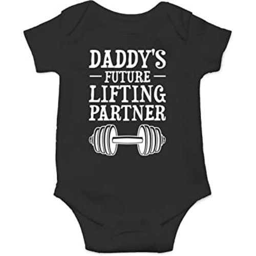 Daddy's Future Lifting Partner - Funny Cute Infant Creeper, One-Piece Baby Bodysuit