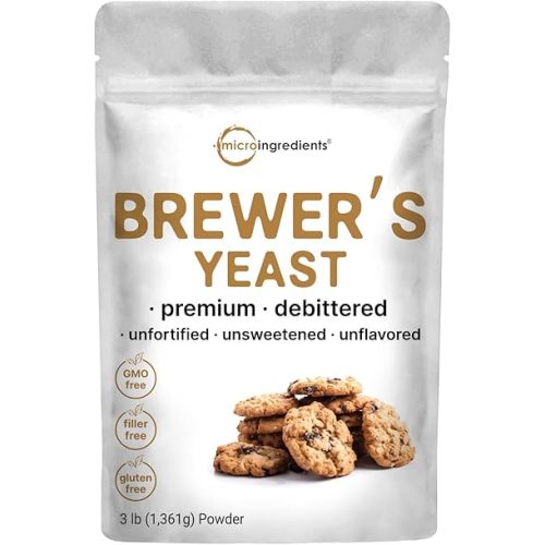 Brewers Yeast Powder for Lactation, 3lbs (90 Servings) | Debittered Brewers Yeast for Breastfeeding Support | Great for Lactation Cookies & Tea | Rich Vitamin B Complex & Protein Source | Non-GMO