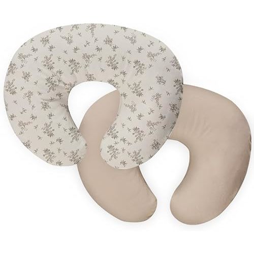 Nursing Pillow Cover,2-Pack Removable Cover for Breastfeeding Pillows,Ultra-Soft Baby Nursing Pillow, Fits Newborn Feeding Pillow 22.5in*18in Polyester(Rosebuds and Vines)…