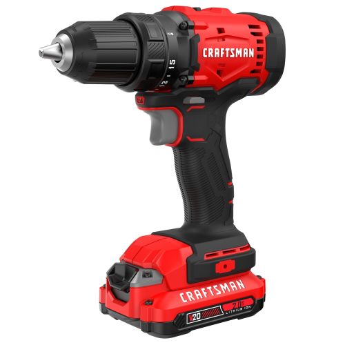 CRAFTSMAN V20 20-volt Max 1/2-in Keyless Cordless Drill ( 1 -Batteries Included, and Charger Included )