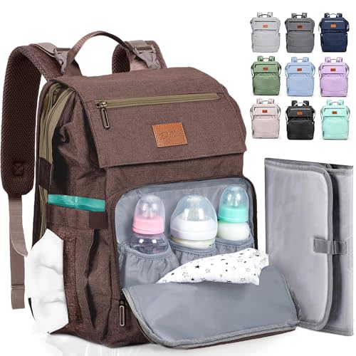 PILLANI Baby Diaper Bag Backpack - Large Bag for Boys & Girls - Diaper Backpack - Travel Diaper Bags w/Changing Pad, Baby Registry Search & Shower Gifts - Essentials Must Haves Newborn Stuff for Mom